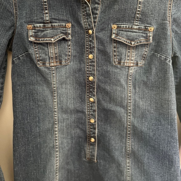 Jacob Conextion Stretch Vintage Denim Dress 7/8 - Picture 3 of 12